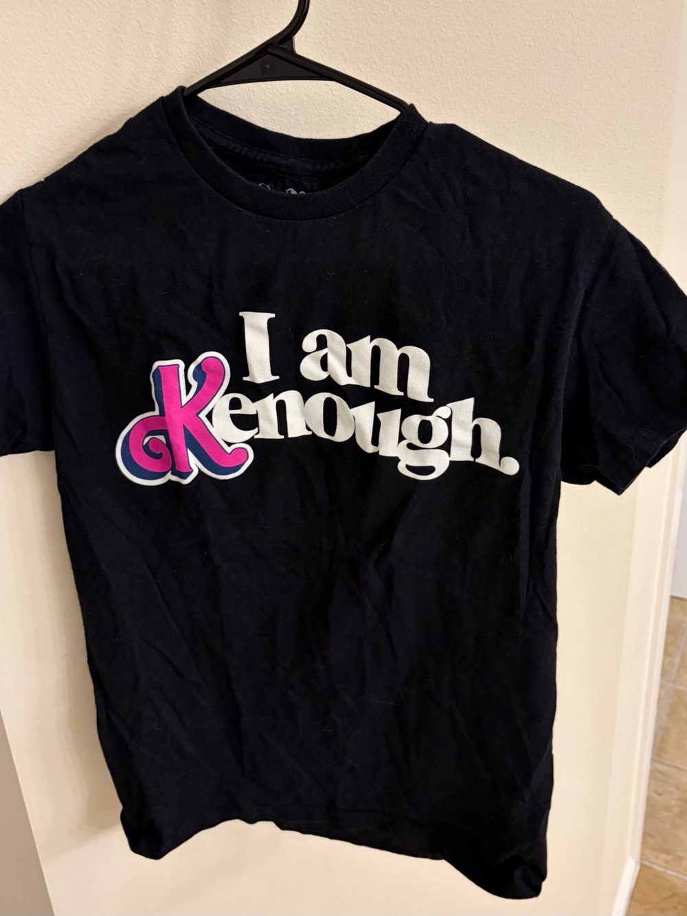 Kids Black Graphic Tee - "I Am Enough"